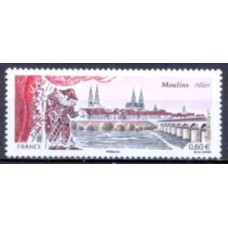 FRA4636M-SELO SÉRIE TURÍSTICA - MOULINS - FRANÇA - 2012 - MINT