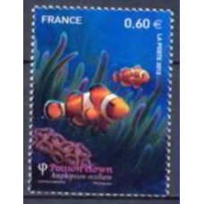 FRA4646M-SELO SÉRIE NATUREZA XXVI - PEIXES TROPICAIS - FRANÇA - 2012 - MINT