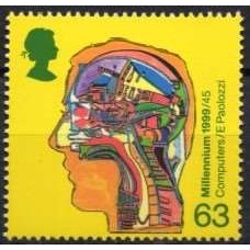GRB2069MA-SELO VIRANDO O MILÊNIO I - INVENÇÕES, 63P DENTEAÇÃO 14 - GRÃ-BRETANHA - 1999 - MINT