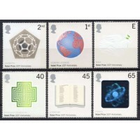 GRB2274M-SÉRIE CENTENÁRIO DO PRÊMIO NOBEL - GRÃ-BRETANHA - 2001 - MINT - ÚLTIMO SELO COM HOLOGRAFIA