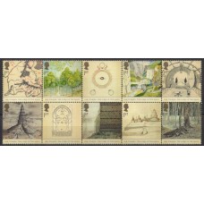 GRB2523MS-SÉRIE CINQUENTENÁRIO DA PUBLICAÇÃO DOS DOIS PRIMEIROS TOMOS DA EPOPEIA 'O SENHOR DOS ANÉIS' - GRÃ-BRETANHA - 2004 - MINT