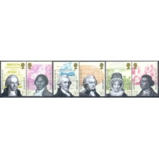 GRB2866MS-SÉRIE SE-TENANTS ABOLIÇÃO DA ESCRAVIDÃO - GRÃ-BRETANHA - 2007 - MINT