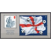 GRBB017M-BLOCO COPA MUNDIAL DE FUTEBOL COREIA DO SUL E JAPÃO - GRÃ-BRETANHA - 2002 - MINT