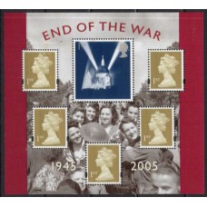GRBB032M-BLOCO 60º ANIVERSÁRIO DO FIM DA 2ª GUERRA MUNDIAL - GRÃ-BRETANHA - 2005 - MINT