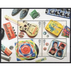 GRBB044M-BLOCO OS BEATLES - GRÃ-BRETANHA - 2007 - MINT