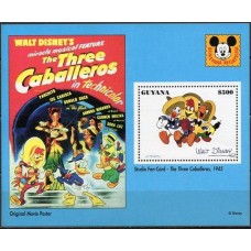 GUYB158M-BLOCO POSTERS DAS PRODUÇÕES DISNEY IV - GUIANA - 1994 - MINT