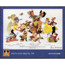 GUYB160N-BLOCO POSTERS DAS PRODUÇÕES DISNEY V - GUIANA - 1994 - N