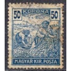 HUN0291U-SELO CAMPONESES, 50FI AZUL - HUNGRIA - 1920/23 - U
