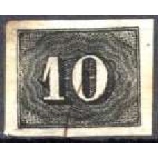 IM0011U.06-SELO VERTICAL, 10 RÉIS - 1850 - U