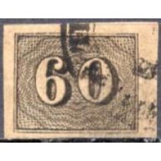 IM0014U.19-SELO VERTICAL, 60 RÉIS - 1850 - U