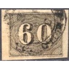 IM0014U.27-SELO VERTICAL, 60 RÉIS - 1850 - U