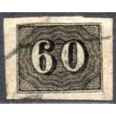 IM0014U.32-SELO VERTICAL, 60 RÉIS - 1850 - U