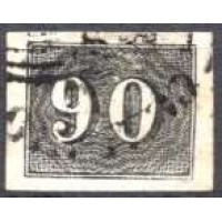 IM0015U.07-SELO VERTICAL, 90 RÉIS - 1850 - U
