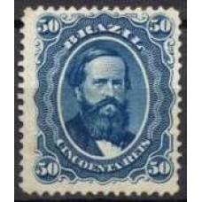IM0025N.03-SELO DOM PEDRO II DENTEADO, 50 RÉIS - 1866 - N