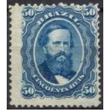 IM0025N.04-SELO DOM PEDRO II DENTEADO, 50 RÉIS - 1866 - N