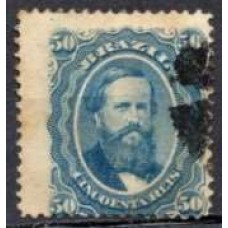 IM0025U.06-SELO DOM PEDRO II DENTEADO, 50 RÉIS - 1866 - U