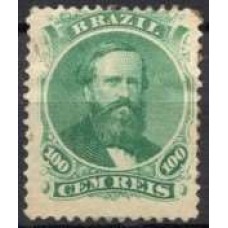 IM0027N.04-SELO DOM PEDRO II DENTEADO, 100 RÉIS - 1866 - N COM GOMA
