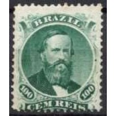 IM0027N.05-SELO DOM PEDRO II DENTEADO, 100 RÉIS - 1866 - N