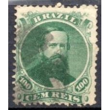 IM0027U.05-SELO DOM PEDRO II DENTEADO, 100 RÉIS - 1866 - U