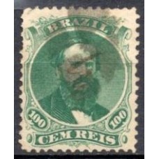 IM0027U.06-SELO DOM PEDRO II DENTEADO, 100 RÉIS - 1866 - U
