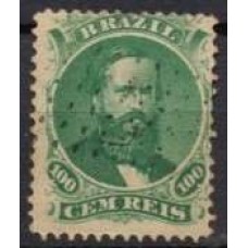 IM0027U.13-SELO DOM PEDRO II DENTEADO, 100 RÉIS - 1866 - U
