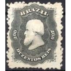 IM0028N.02-SELO DOM PEDRO II DENTEADO, 200 RÉIS - 1866 - N