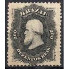 IM0028N.03-SELO DOM PEDRO II DENTEADO, 200 RÉIS - 1866 - N COM GOMA