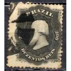 IM0028U.05-SELO DOM PEDRO II DENTEADO, 200 RÉIS - 1866 - U