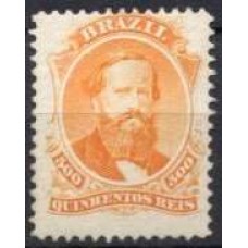 IM0029N.04-SELO DOM PEDRO II DENTEADO, 500 RÉIS - 1866 - N COM GOMA