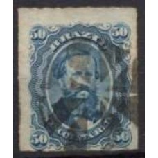 IM0032U.04-SELO DOM PEDRO II PERCÉ, 50 RÉIS - 1876 - U