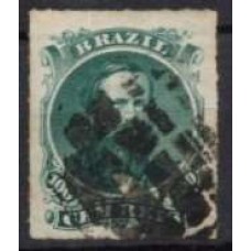 IM0034UA.03-SELO DOM PEDRO II PERCÉ, 100 RÉIS - 1876 - U