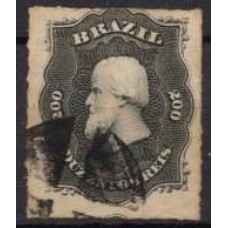 IM0035U.03-SELO DOM PEDRO II PERCÉ, 200 RÉIS - 1876 - U