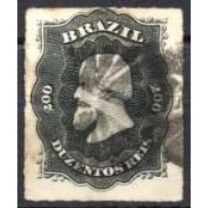 IM0035U.11-SELO DOM PEDRO II PERCÉ, 200 RÉIS - 1876 - U