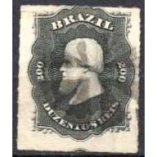 IM0035U.13-SELO DOM PEDRO II PERCÉ, 200 RÉIS - 1876 - U