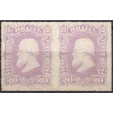 IM0038NP.01-PAR DOM PEDRO II BARBA BRANCA, 20 RÉIS - 1877 - N