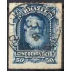 IM0039U.03-SELO DOM PEDRO II BARBA BRANCA, 50 RÉIS - 1877 - U