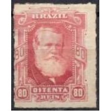 IM0040N.03-SELO DOM PEDRO II BARBA BRANCA, 80 RÉIS - 1878 - N COM GOMA