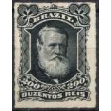 IM0042N.02-SELO DOM PEDRO II BARBA BRANCA, 200 RÉIS - 1877 - N