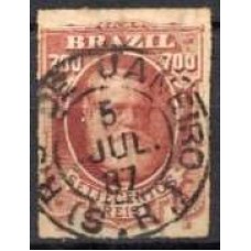 IM0045U.02-SELO DOM PEDRO II BARBA BRANCA, 700 RÉIS - 1878 - U