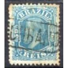 IM0048U.02-SELO DOM PEDRO II CABEÇA PEQUENA, 50 RÉIS - 1881 - U