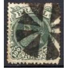 IM0055U.02-SELO DOM PEDRO II CABEÇA GRANDE, 100 RÉIS TIPO 2 - 1882 - U