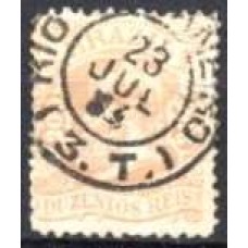 IM0056U.04-SELO DOM PEDRO II CABEÇA GRANDE, 200 RÉIS CASTANHO CLARO - 1882 - U