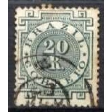 IM0061U.02-SELO CIFRA, 20 RÉIS VERDE RUSSO - 1884 - U