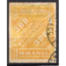 JO0006U.01-SELO JORNAIS CIFRAS OBLÍQUAS, 300 RÉIS - 1889 - U
