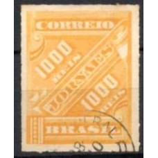 JO0009U.01-SELO JORNAIS CIFRAS OBLÍQUAS, 1.000 RÉIS - 1889 - U