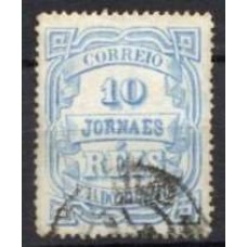 JO0019U.02-SELO JORNAIS CIFRA HORIZONTAL, 10 RÉIS - 1890 - U