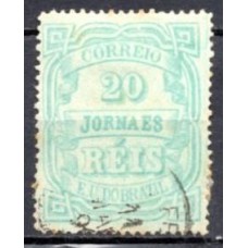 JO0020U.04-SELO JORNAIS CIFRA HORIZONTAL, 20 RÉIS - 1890 - U