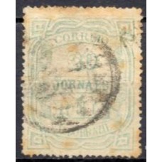 JO0020U.08-SELO JORNAIS CIFRA HORIZONTAL, 20 RÉIS - 1890 - U