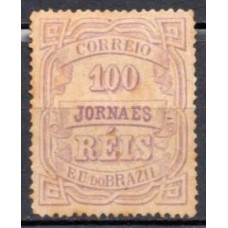 JO0021N.07-SELO JORNAIS CIFRA HORIZONTAL, 100 RÉIS - 1890 - N