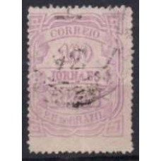 JO0021U.01-SELO JORNAIS CIFRA HORIZONTAL, 100 RÉIS - 1890 - U
